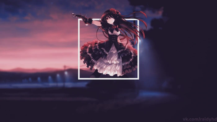 anime Tokisaki Kurumi girls picture in 2k