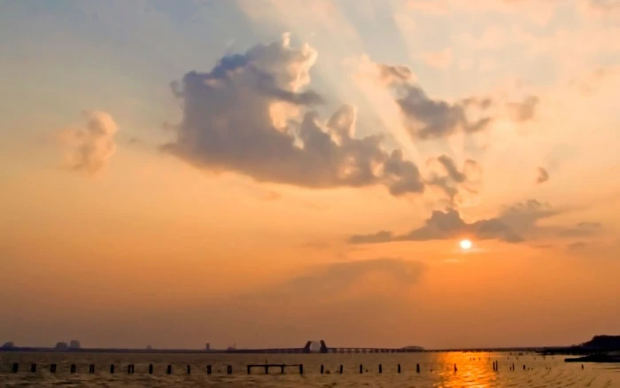 beach sky sunset cloud scenics nature beauty in 2k