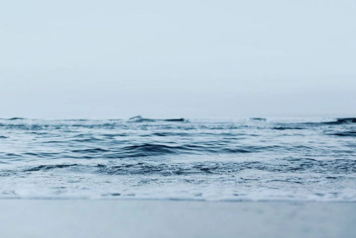 blue beach sea water waves mist bright sky no people nature 2k