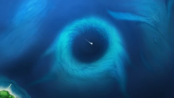 body of water aerial photo under cave boat sea view 2k