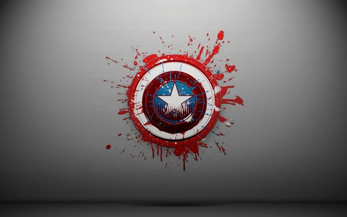 Captain America shield America's paint wall decor