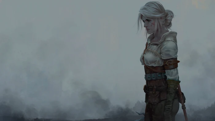 Cirilla Fiona Elen Riannon white hair The Witcher one person 2k