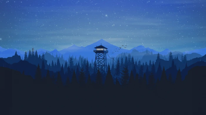 Firewatch video game art minimalism simple 2k