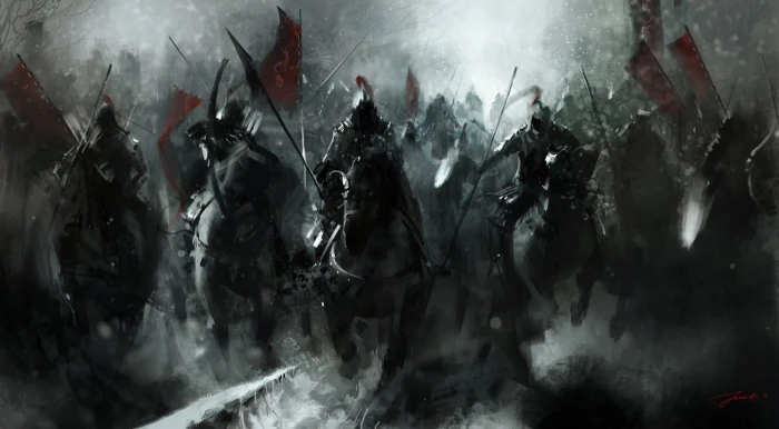 knights on horses digital wallpaper artwork warrior medieval