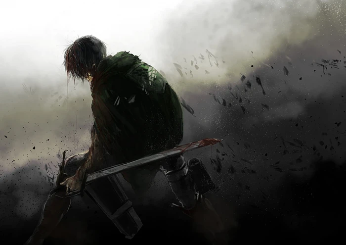 male samurai digital wallpaper Anime Attack On Titan Levi Ackerman