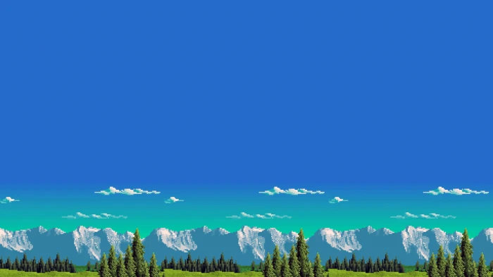 mountains and trees painting pixel art 8 bit retro games nature 2k
