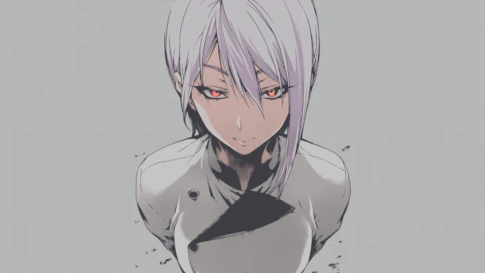 purple haired girl anime character wallpaper Shokugeki no Souma 2k