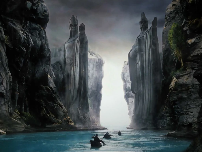 silhouette of person riding boat The Lord the Rings movies