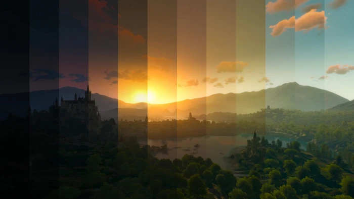 The Witcher 3 Wild Hunt Touissant Video Game Landscape sunset 2k