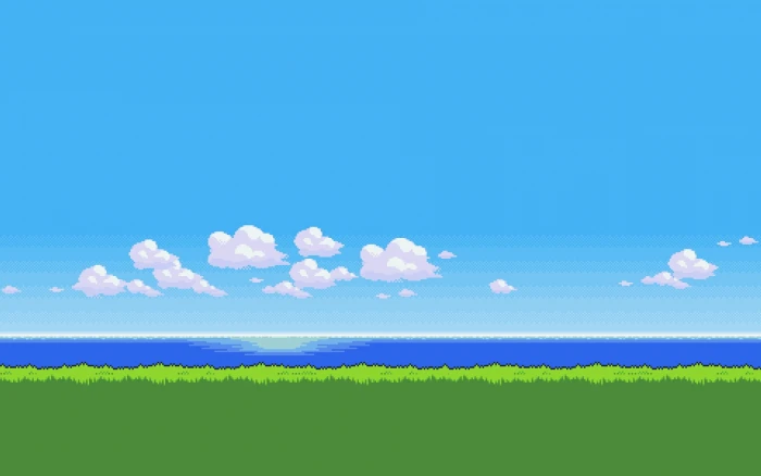 white clouds illustration digital art pixel pixels pixelated 2k