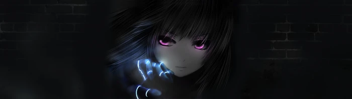 anime character wallpaper women glowing smoke purple eyes 2k 4k