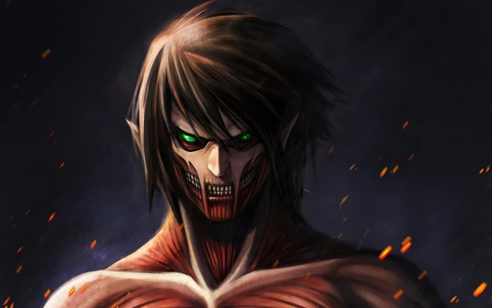 Anime Attack On Titan Eren Yeager Shingeki No Kyojin portrait 2k