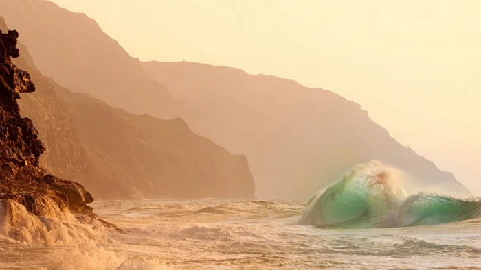 beach waves wallpaper nature landscape sea rock water scenics 2k