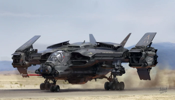 black air ship aircraft fantasy art render digital 2k