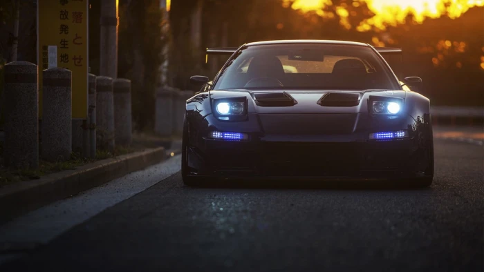 black Honda NSX coupe JDM Japanese cars Sparko transportation 2k