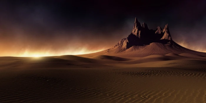 clouds Dark Desert Dune landscape mountain nature sand 2k