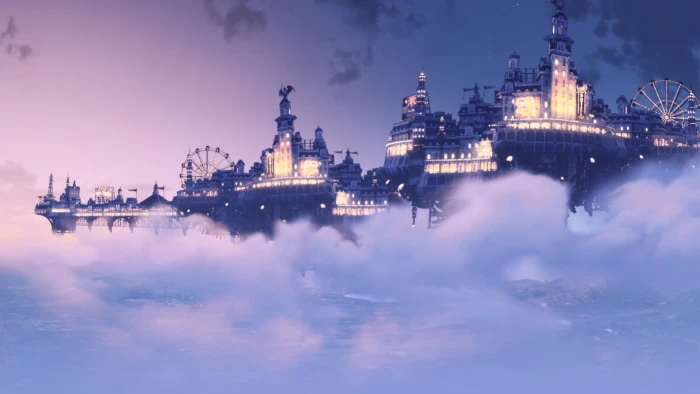 concrete buildings video games digital art BioShock Infinite 2k