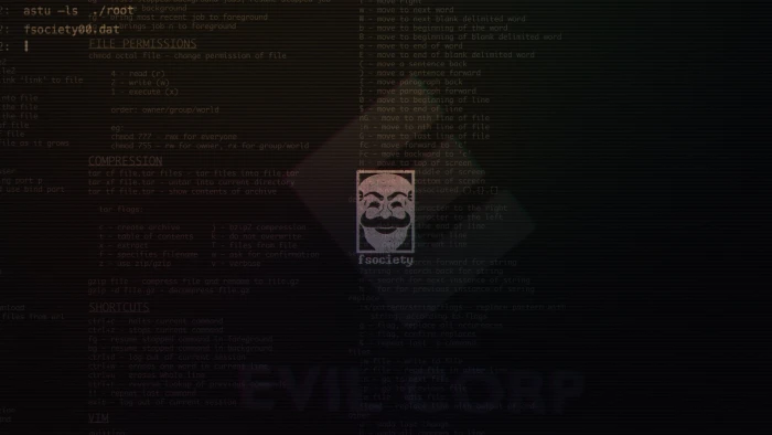 Fareview logo Mr Robot fsociety E Corp EVIL CORP code rainbows 2k