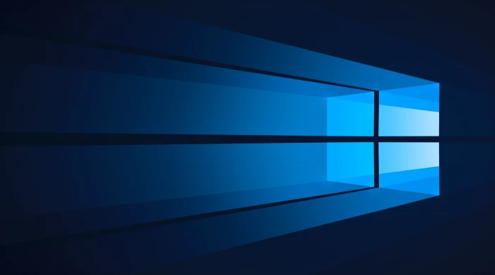 Flat Windows 10 Microsoft digital wallpaper Blue reflection 2k 4k