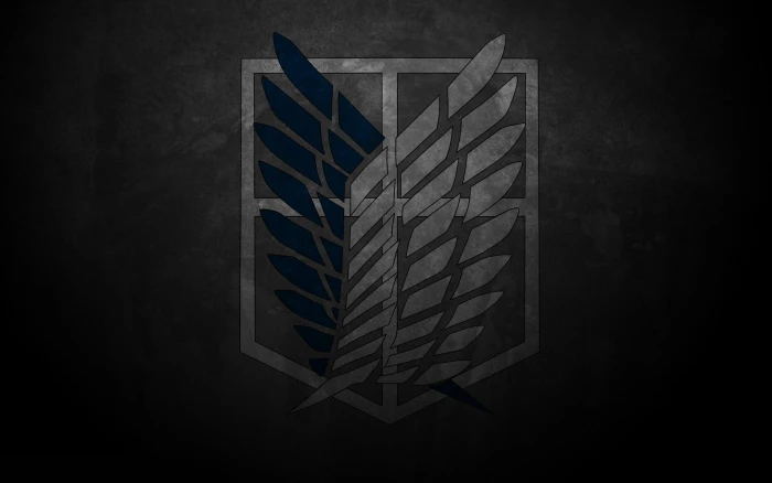 blue and white wing logo Shingeki no Kyojin Scout Regiment 2k