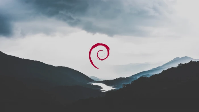Debian Linux mountains river forest nature 2k 4k