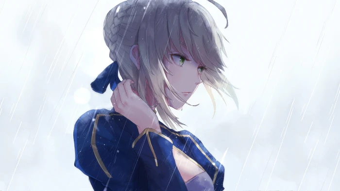 Fate Stay Night Arturia Pendragon digital wallpaper blue eyes 2k