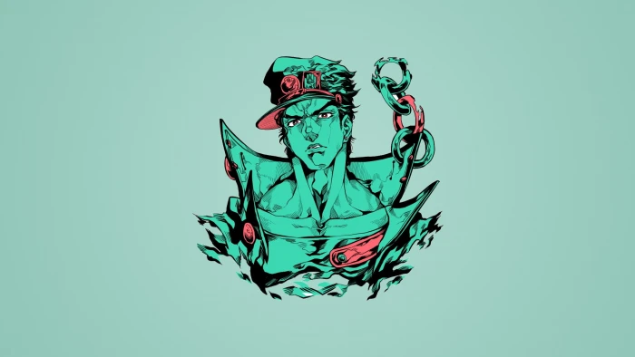 man headbust illustration anime JoJo's Bizarre Adventure Stardust Crusaders 2k