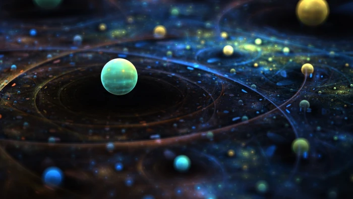 multicolored abstract wallpaper universe planet space art 2k