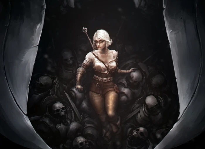 white haired female cartoon character digital wallpaper video games 2k