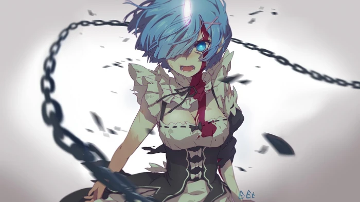rem rezero kawaii anime cute ram 2k