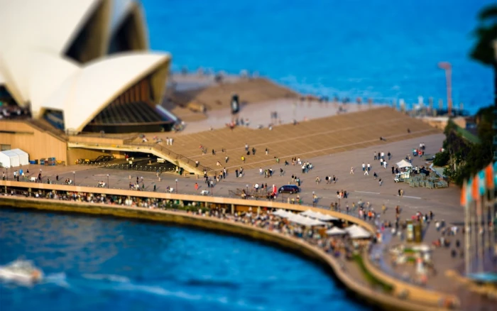 tilt shift photography of Sidney Opera House Australia aerial photo Sydney