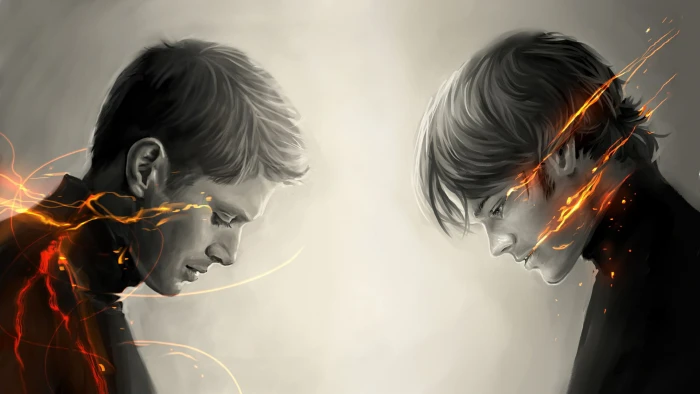 two male illustration Supernatural Winchester Dean and Sam 2k