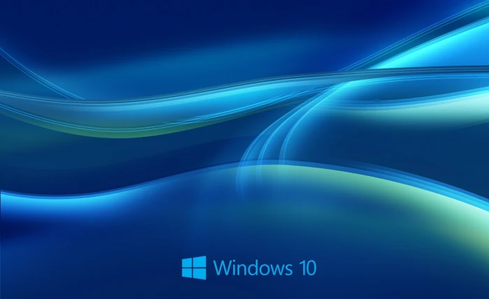 Windows 10 blue and teal digital wallpaper abstract 2k
