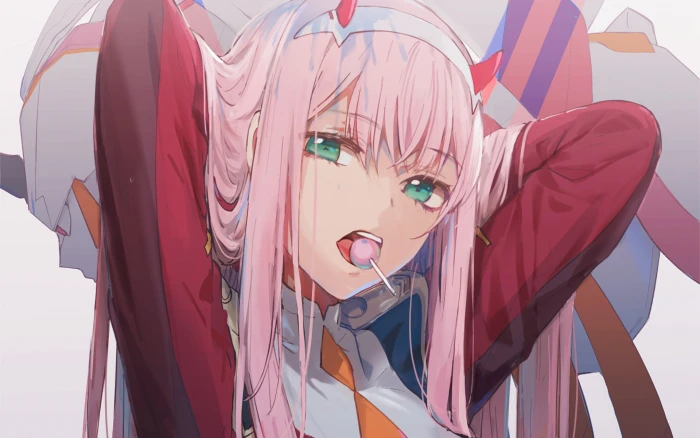 anime girls Darling in the FranXX Zero Two 2k