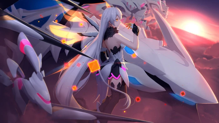 anime girls video games fan art Honkai Impact Kiana Kaslana 2k
