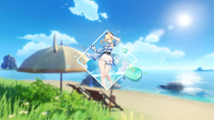 anime Genshin Impact Jean sea beach simple 2k