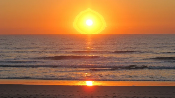 beach and screensavers sunset sky water sea beauty in nature 2k