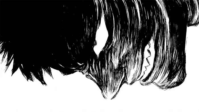 black and white abstract painting Kentaro Miura Berserk Guts 2k