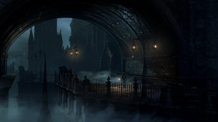 black post lantern digital art fantasy architecture building 2k