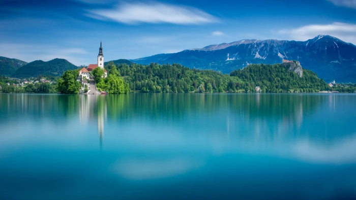 Bled Slovenia Lake beautiful nature landscape 2k