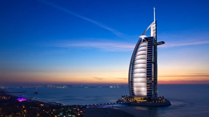 Burj Al Arab Jumeirah Dubai city cityscape United Emirates 2k