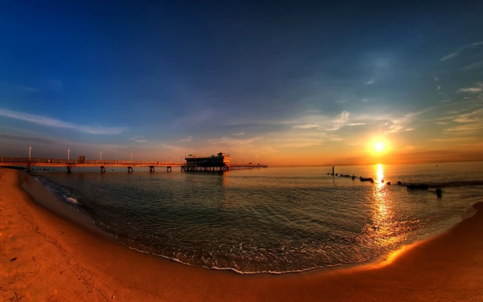 brown and black wooden boat beach sunset sea nature sunlight 2k