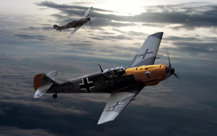 brown and gray monoplane Messerschmitt Bf 2k