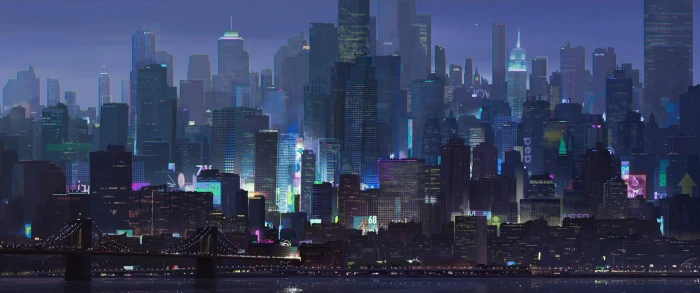 city landscape cityscape artwork Spider Man blue urban Skyline 2k