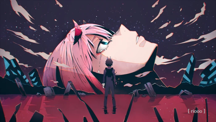 anime character wallpaper Darling in the FranXX Code Hiro 2k