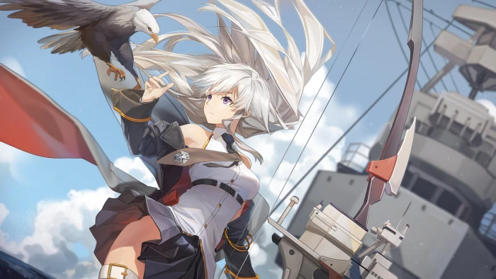 anime girls Azur Lane Enterprise eagle 2k