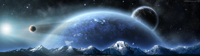 dual screen pictures to download space astronomy night planet earth 2k