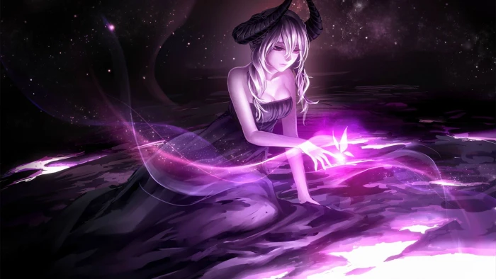 female anime character wallpaper girls horns one person 2k