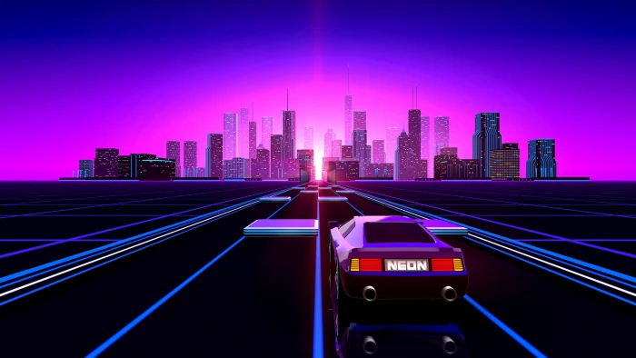 digital art artwork illustration neon lights 2k