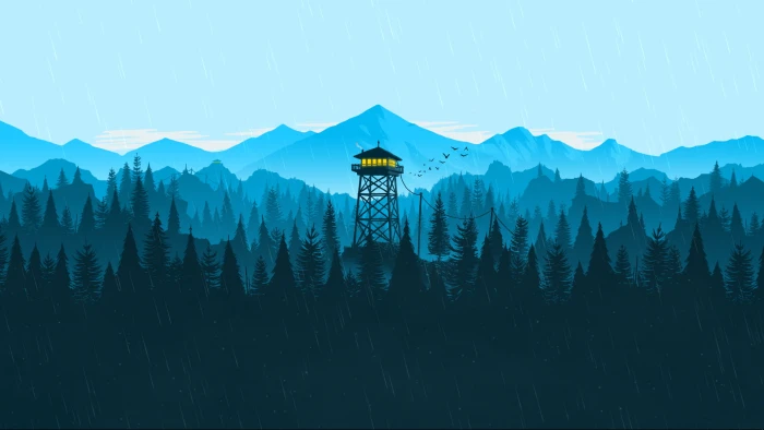 Firewatch video game art minimalism simple 2k